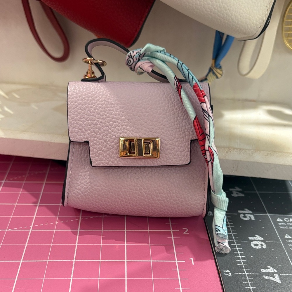 Elegant Lavender Mini Keychain Bag